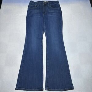 Levi's 726 Flare Jeans Womens Size 31 Dark Wash Stretch Denim High Rise Retro